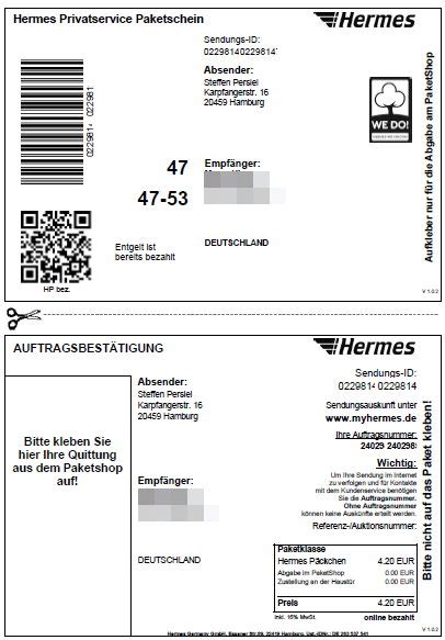 hermes paket unfrei schicken|Hermes versand schein.